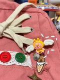 KYLETHOMASW  -  Bandage Bow Button School Bag Large Capacity Mochila Kawaii Cartoon Cute Backpack Japan Style Bags for Woman New Sac Femme