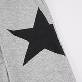 KYLETHOMASW  -  American Five Pointed Star Printed Thin Stripe Flip Waist Chic Pants High Street Spicy Girl Outfit Loose Slimming Wide Leg Pant