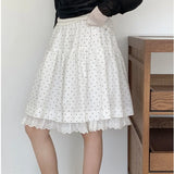 KYLETHOMASW  -  Summer New Girl's Wave Point Lace Lace High Waist Half length Skirt for Women