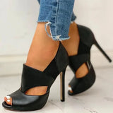 KYLETHOMASW  -  Female Sandal High Heels 2025 Summer Large Size Sale Of Women's Shoes Open Toe Girls Multicolored Closed High-heeled Fashion Big