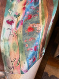 KYLETHOMASW  -  Y2k Streetwear New Chinese Glass Oil Painting Long Skirt Slit Vintage Temperament Skirts for Woman Korean Fashion Faldas