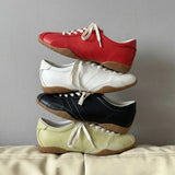 KYLETHOMASW  -  Women's Ballet Flat Shoes Retro Sporty Casual Increase Height Spring New Style Versatile Comfortable Rubber Sole round Toe