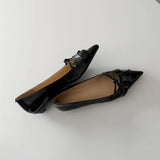 KYLETHOMASW  -  Genuine Leather Pointed Toe Women Flats Shoes Shallow Loafers Shoes Casual Walking Shoes Woman Sandals Trend Fashion Comfortable
