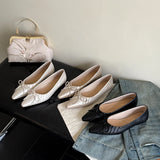 KYLETHOMASW  -  Fashion Pointed Toe Women Flats with Shoes Soft Butterfly-Knot Female Slip on Footwear Shallow Ladies Flats Shoes