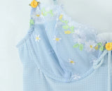 KYLETHOMASW  -  Summer Dress Women French Fashion Ladies Elegant Suspender Dress Embroidered Flowers Lace Sexy Mini Dress Female