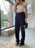 KYLETHOMASW  -  Spring Summer High Waist Casual Suit Pants Women Korean Style Fashion Wide Leg Cargo Pants Female Streetwear Vintage Trousers