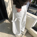 KYLETHOMASW  -  Heart Shape Pocket Women's Jeans Casual Style Denim Pants Retro Style Spice Girls Trousers High Waist Solid Color Jeans