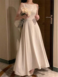 KYLETHOMASW  -  Elegant Spaghetti Straps Champagne Wedding Guest Dress Spring Summer Casual A-line Midi Dresses Evening Party Korea Vestido Muje