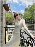 KYLETHOMASW  -  Autumn Winter Korean Minimalist Gentle Style 2 Piece Set Women Knitted Top+High-waisted Skirt Sweater Set Fashion Office Lady