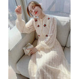 kylethomasw Floral Embroidery Women Dress Elegant Long Sleeve Party Maxi Knitted Dresses for Women Korean Style Autumn Winter Robes