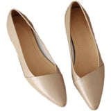 KYLETHOMASW  -  New Retro Leather Heels Shoes Pointed Toe Slip-on Loafers Mid Heeled Shoes Women Spring Casual Pumps