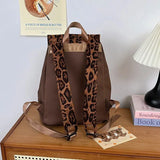 KYLETHOMASW  -  Japanese Harajuku Style Y2k Retro Leopard Print Large Capacity Backpack Travel Storage Bag Student School Bag Women's Bag