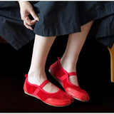 KYLETHOMASW  -  Fashion Split toe Faux suede Patchwork Women Tabi Ballet Flats Spring Autumn Mary Janes Walking Loafers Casual Girls Dance Shoes