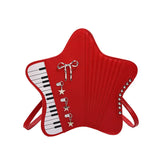 KYLETHOMASW  -  Creativity Star Accordion Pu Crossbody Backpack Women Y2k Piano Key Large Capacity Shoulder Bag Multi-purpose Fashion Handbag