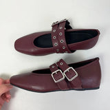 KYLETHOMASW  -  Female Buckle Strap Footwear Round Toe Ladies Flats With Dance Shoes Soft Fashion Shallow Women Ballet Flats Shoes
