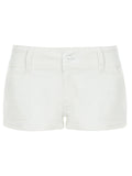 KYLETHOMASW  -  Y2K Women's Knitted White Shorts Pockets Sexy Low Rise Skinny Super Short Pants Streetwear Casual Summer Chic Basic Shorts Chic