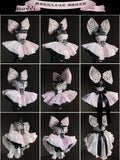 KYLETHOMASW  -  Fairy Princess Dress Sweet Girl Women's Pink Polka Dot Off Shoulder Big Bow Trailing Puffy Short Birthday Party Lolita Dresses