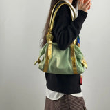 KYLETHOMASW  -  Vintage Green Tote Bag Women Hot Girl Faux Crocodile Large Capacity Underarm Bag Ladies Harajuku Y2K Aesthetics Shoulder Bag New