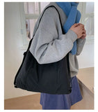 KYLETHOMASW  -  New Solid Simple Zipper Women's Handbags Streetwear Office Lady Shoulder Underarm Bag Y2k Aesthetic Fashion Chic Backpacks