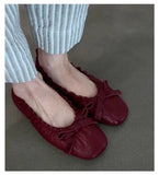 KYLETHOMASW  -  Mary Janes Shoes Women Ballet 2025 New Versatile Bow Single Shoes Fashion Elegant Daily Dress Flat Shoes Zapatos De Mujer