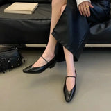 KYLETHOMASW  -  New Retro Women Shoes Exquisite Square Head Low Heels for Woman Elegant French Casual Shoe Fashion Designer Shoes Zapatos Mujer