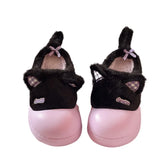KYLETHOMASW  -  Autumn and Winter Velvet Warm Indoor Home Thick Soled Non Slip Slippers for Household Outdoor Wear Women
