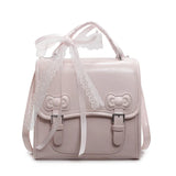 KYLETHOMASW  -  Sweet Square Jk Mochila Small Square Mochilas Mujer Bow School Bag Preppy Style Backpack 2025 New Teenage Girls Backpacks