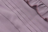KYLETHOMASW  -  Korean Sweet Ruffle Collar Puff Sleeve Crop Blouse Women Thin Lightweight Casual Daily Shirt