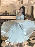 Kylethomasw -  French Elegant Princess Evening Party Dress Women Vintage Romantic Prom Vestidos Korean A-line Graduation Dresses Summer New