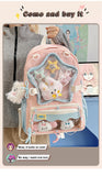 KYLETHOMASW  -  High Capacity School Backpack for Elementary Girls Cute Japanese Ins Style Double Shoulder Bag Breathable Nylon Urban Minimalist