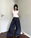 KYLETHOMASW  -  American Vintage Moda High Waist Skinny Jeans Women Slim All-match Denim New Trousers Loose Straight  Minority Premium Soft Jean