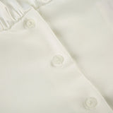 KYLETHOMASW  -  French Retro Satin A-line Shirt Chic Fashion Slimming Short Sleeve V-neck Blouses Office Ladies Elegant Top All-match