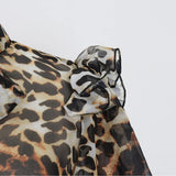 KYLETHOMASW  -  Women Ruffles Shoulder Lantern Sleeve Blouse Pullover Loose Tops Fashion Tie Bow Collar Perspective Shirt