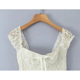 KYLETHOMASW  -  Summer Women Sexy Off Shoulder Short Sleeve Lace Mini Dresses Party Robe