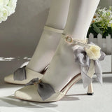 KYLETHOMASW  -  high heels for woman green purple wedding heels bow bridal heels designer shoes Lolita cosplay heels y2k heels rose