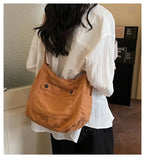 KYLETHOMASW  -  Korean New Women's Handheld Single Shoulder Retro Large Capacity Office Commuter Fashion Tote Bags
