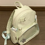 KYLETHOMASW  -  Japanese Y2k Aesthetic Sweet Kawaii Backpack Women Transparent Schoolbags Girls Students Chic Preppy Casual Ita Bags Streetwear