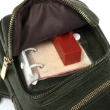 KYLETHOMASW  -  Retro PU Leather Satchel Bag Women's Solid Color Shoulder Bag Multi Pocket Casual Chest Bag Ladies All-Match Crossbody Bags