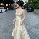 KYLETHOMASW  -  Spring And Summer New Temperament Niche Design High-End Court Style Thin Suspender Dress