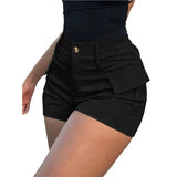 KYLETHOMASW  -  Womens Casual High Waist Button Front Street Style Cargo Shorts With Pockets For Summer