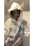 KYLETHOMASW  -  Autumn New Three-Dimensional Wings American Cartoon Girl Hooded Sweatshirt Women's INS Slimming Design Hoodie