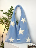 KYLETHOMASW  -  Streetwear Preppy Fashion Women's Handbags All Match Y2k Casual Travel Underarm Bag High-capacity Star Embroidery Shoulder Bags