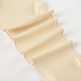 KYLETHOMASW  -  Ins niche design irregular deep V-knot tied long sleeved cover shirt solid color basic versatile temperament short cardigan