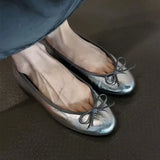 KYLETHOMASW  -  Luxury Designer Shoes for Women Quality Patent Leather Ballet Flats Women Round Toe Slip on Daily Wedding Shoes Zapatos Mujer