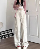 KYLETHOMASW  -  American Vintage Jeans Women Streetwear Casual High Waist Denim Pants New Spring Fashion High Street Baggy Cargo Trousers