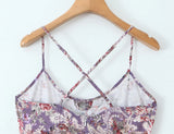 KYLETHOMASW  -  Cotton Rayon Floral Printed Strappy Dresses Women Robe Summer Casual Sexy Sleeveless Long Strap Dress Boho Beach Party Vestidos