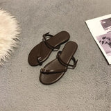 KYLETHOMASW  -  Rubber Flip Flops Shoes Low Hawaiian Fabric Rome PU Hoof Heels Shoes Rubber Flip Flops Low Hawaiian Rome Fabric PU Hoof