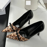 Kylethomasw High Quality Patent Leather Women Pumps Sexy Pointed Toe High Heels Bow Designer Mules Loafers Elegant Banquet Heeled Sandals