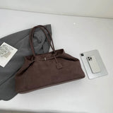 KYLETHOMASW  -  Large Capacity Suede Fabric Simple Tote Bag for Women Shoulder Bags Designer Luxury Brand Handbags and Purses