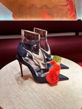 KYLETHOMASW  -  Women's New Pointed, Slim, High-heeled, Toe Toed Sandals with Back Strap, Fashionable Rose Flower Women's Plus Size Sandals